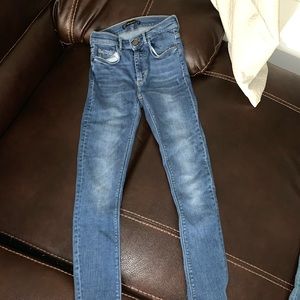Zara high rise skinny jeans medium wash